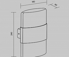 Настенный светильник (бра) Rom Maytoni O442WL-L12GF3K цвет Графит