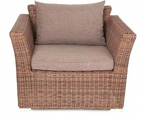 Кресло Капучино 4SIS из искусственного ротанга, цвет коричневый