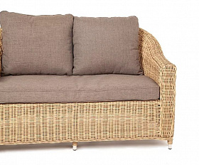 Диван двухместный Кон Панна 4SIS из искусственного ротанга, цвет соломенный