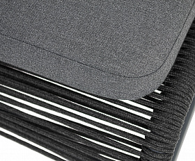 Ането стул плетеный из роупа, каркас алюминий темно-серый (RAL7024) муар, роуп темно-серый круглый, ткань темно-серая 027