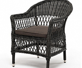 Сицилия плетеный стул из искусственного ротанга, цвет графит