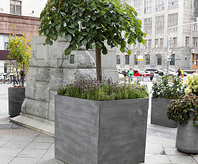 Кашпо Concretika Cube 40x40x40 Concrete Grey Light