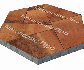 Тротуарная плитка Выбор Оригами Б.4.Фсм.8 80 мм Листопад Саванна