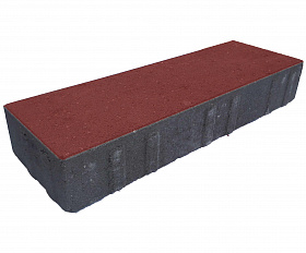 Тротуарная плитка Лидер 40 Паркет 150х450х80 мм Ярко-красный