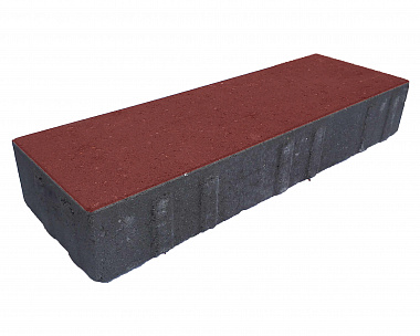 Тротуарная плитка Лидер 40 Паркет 150х450х80 мм Ярко-красный
