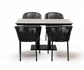 Обеденная группа Каффе Дабл 4SIS на 4 персоны, цвет "серый гранит"