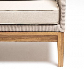 Диван двухместный Канны 4SIS из роупа (веревки), каркас дуб, цвет бежевый