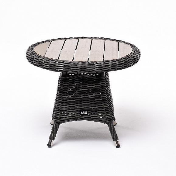 Равенна кофейный стол из искусственного ротанга, цвет графит фото 2