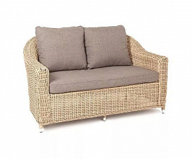 Диван двухместный Кон Панна 4SIS из искусственного ротанга, цвет соломенный