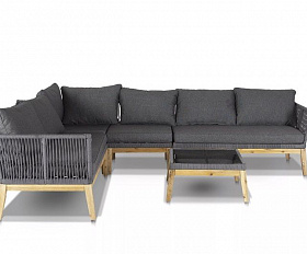 Кофейный столик Барселона 4SIS из роупа (веревки), деревянный каркас