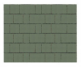 Тротуарная плитка Фабрика Готика Старый город 260х160х60, 160х160х60, 100х160х60, PROFI Зеленый на белом цементе ч/п