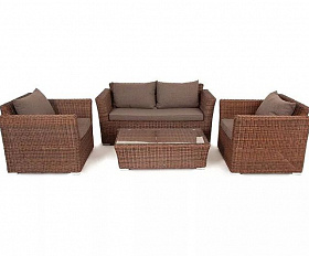 Лаунж-зона Капучино Сингл 4SIS из искусственного ротанга, цвет коричневый