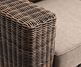 Диван трехместный Боно 4SIS из искусственного ротанга, цвет коричневый