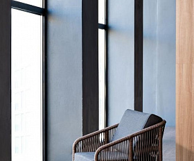 Кресло Канны 4SIS из роупа (веревки), основание дуб, цвет коричневый