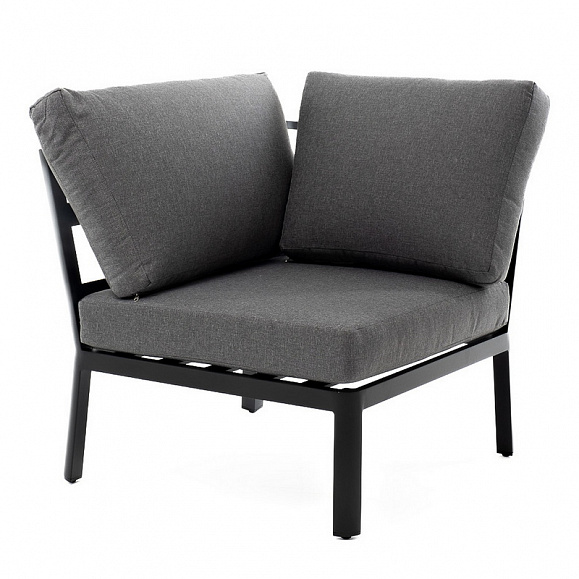 Париж модуль диванный алюминиевый угловой, цвет серый фото 1