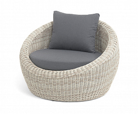 Барселона кресло из искусственного ротанга, цвет бежевый