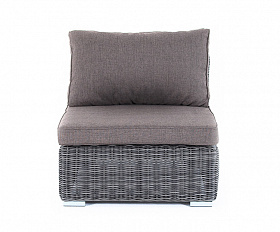 Лунго модуль диванный прямой с подушками, цвет графит