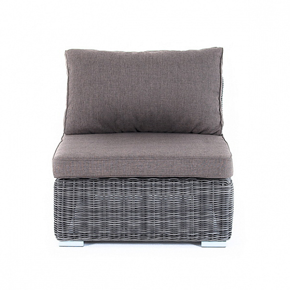 Лунго модуль диванный прямой с подушками, цвет графит фото 2