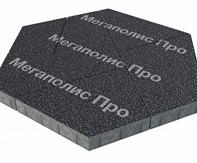 Тротуарная плитка Выбор Оригами Б.4.Фсм.8 80 мм Стоунмикс Черный с белым