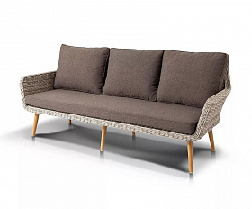 Диван трехместный Прованс 4SIS из искусственного ротанга, цвет бежевый