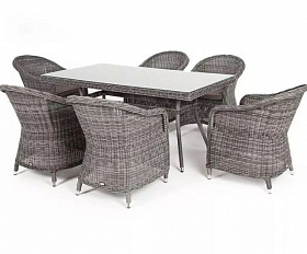 Обеденная группа Эспрессо 4SIS из искусственного ротанга, цвет графит