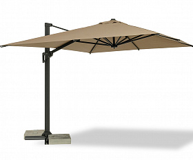 Римини зонт уличный 3х4м на боковой алюминиевой опоре, тент бежевый