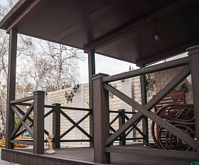 Столб ограждения Экодэк Спирит 120х120 мм, цвет Шоколад