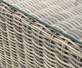 Боно журнальный столик из искусственного ротанга, цвет бежевый