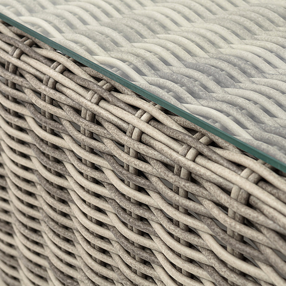 Боно журнальный столик из искусственного ротанга, цвет бежевый фото 5