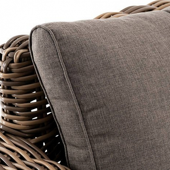 Диван Палермо 4SIS из искусственного ротанга трехместный, цвет соломенный фото 2