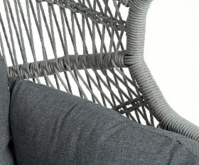 Подвесное кресло Апулия 4SIS из искусственного ротанга, цвет серый