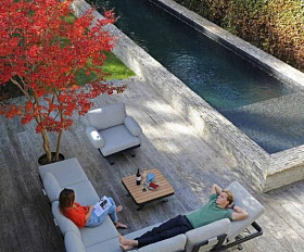 Комплект лаунж мебели Lund Brafritid с креслом, антрацит/серый, алюминий