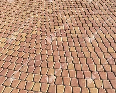 Тротуарная плитка Braer Классико круговая 60 мм, ColorMix Рассвет