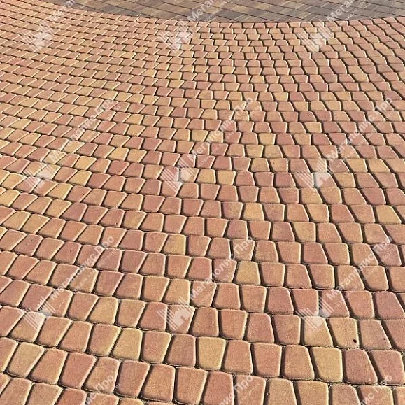 Тротуарная плитка Braer Классико круговая 60 мм, ColorMix Рассвет фото 2