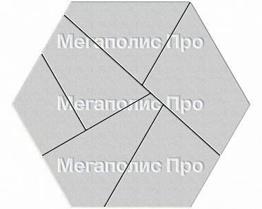 Тротуарная плитка Выбор Оригами Б.4.Фсм.8 80 мм Стандарт Белый