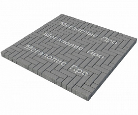 Тротуарная плитка Выбор Паркет Б.4.П.6 Стандарт Серый