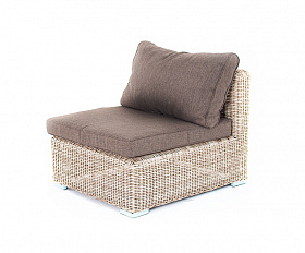 Лунго модуль диванный прямой с подушками, цвет бежевый