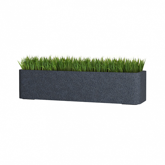 Кашпо TERRAFAKTURA Балконера 80x22x18 Базальт фото 1