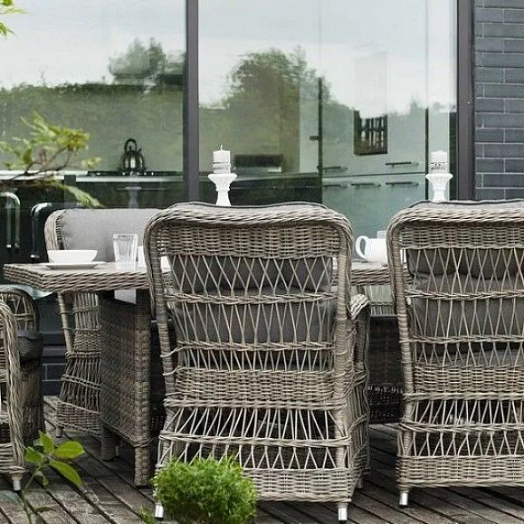 Обеденная группа Цесена 4SIS из искусственного ротанга, цвет бежевый фото 3