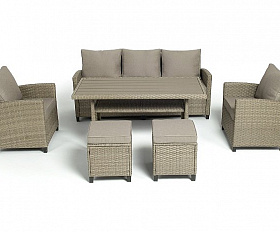 Обеденная Мэдисон 4SIS группа из искусственного ротанга, цвет соломенный