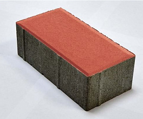 Брусчатка Лидер 40 Прямоугольник 200х100х60 мм Ярко-красный