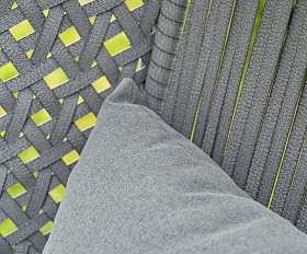 Капри подвесное кресло из искусственного ротанга, цвет серый