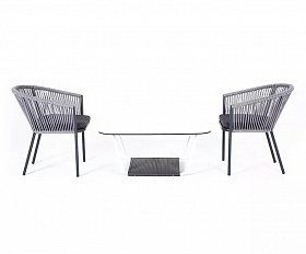 Кофейный набор Марсель 4SIS из роупа (веревки), цвет светло-серый