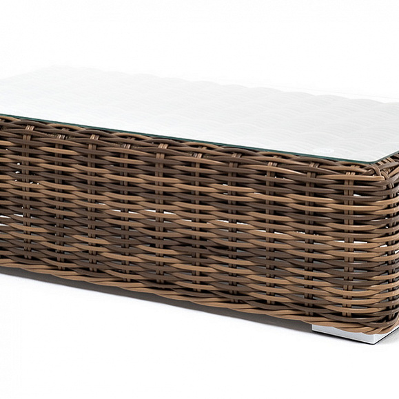 Палермо журнальный столик из искусственного ротанга, цвет соломенный фото 1