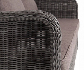 Диван трехместный Гляссе 4SIS из искусственного ротанга, цвет графит