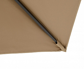 Фабриано зонт двухкупольный 3x3м на алюминиевой опоре, тент темно-серый