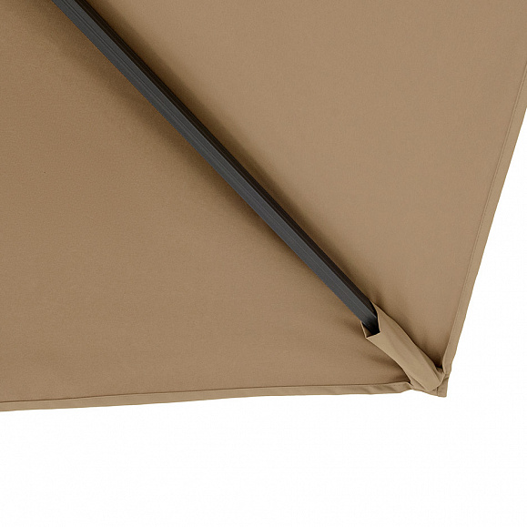 Фабриано зонт двухкупольный 3x3м на алюминиевой опоре, тент темно-серый фото 6