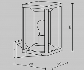 Настенный светильник (бра) Cell Maytoni O452WL-01GF цвет Графит