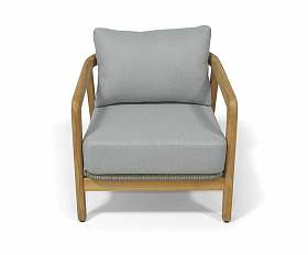 Лейпциг кресло из тика, цвет серый