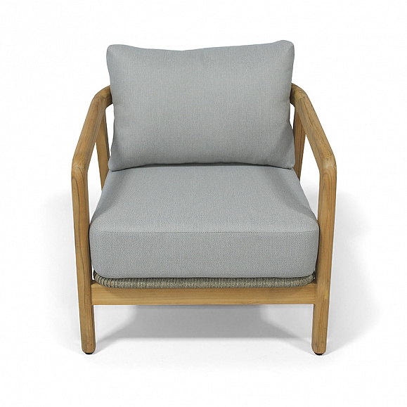 Лейпциг кресло из тика, цвет серый фото 2